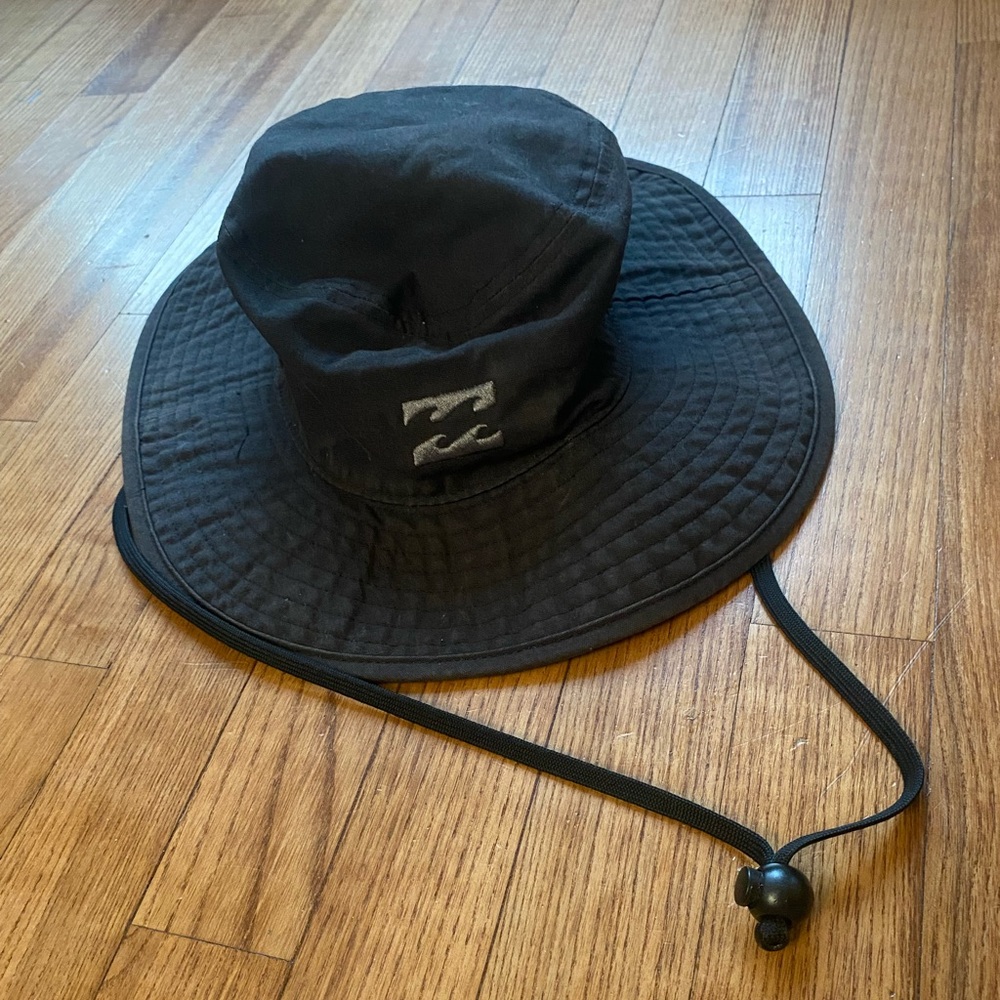 Billabong Black Bucket Hat 90s skater Y2K adjustable men’s sun cap